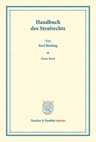 Handbuch des Strafrechts