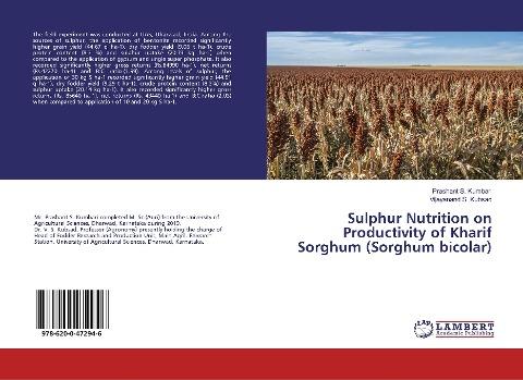 Sulphur Nutrition on Productivity of Kharif Sorghum (Sorghum bicolar)