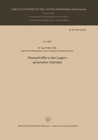 Massenkräfte in den Lagern sphärischer Getriebe