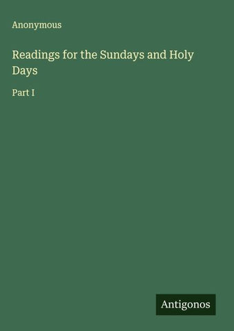 Readings for the Sundays and Holy Days