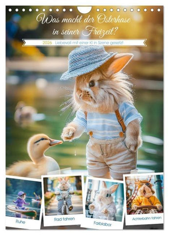 Was macht der Osterhase in seiner Freizeit (Wandkalender 2026 DIN A4 hoch), CALVENDO Monatskalender