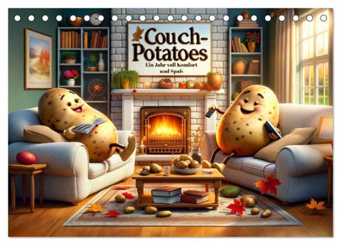 Couch Potatoes: Ein Jahr voll Komfort und Spaß (Tischkalender 2026 DIN A5 quer), CALVENDO Monatskalender