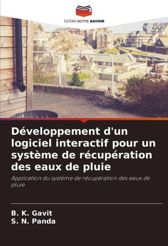 Développement d'un logiciel interactif pour un système de récupération des eaux de pluie