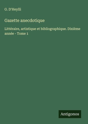 Gazette anecdotique