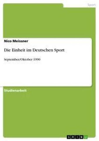 Die Einheit im Deutschen Sport