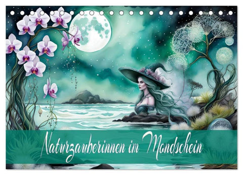 Naturzauberinnen im Mondschein (Tischkalender 2026 DIN A5 quer), CALVENDO Monatskalender