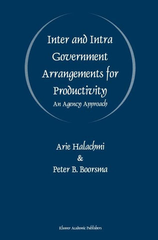 Inter and Intra Government Arrangements for Productivity