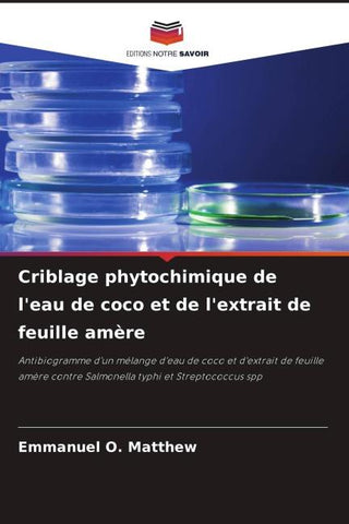 Criblage phytochimique de l'eau de coco et de l'extrait de feuille amère