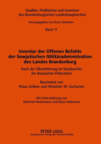 Inventar der Offenen Befehle der Sowjetischen Militäradministration des Landes Brandenburg