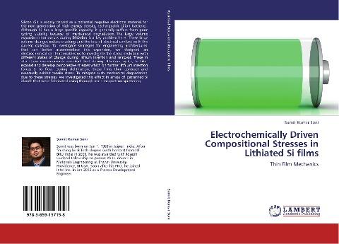 Electrochemically Driven Compositional Stresses in  Lithiated Si films