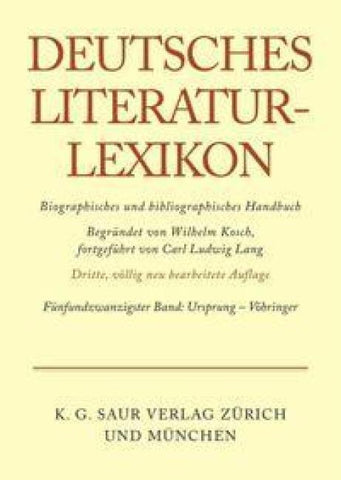 Deutsches Literatur-Lexikon / Ursprung - Vöhringer