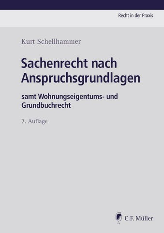 Sachenrecht nach Anspruchsgrundlagen