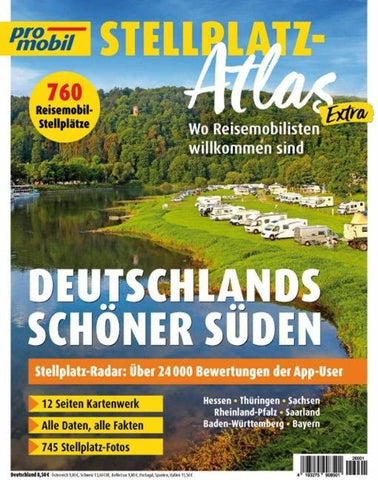 promobil Stellplatz-Atlas 01/2026 Deutschlands schöner Süden