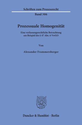 Prozessuale Homogenität