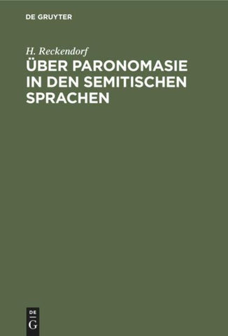 Über Paronomasie in den semitischen Sprachen