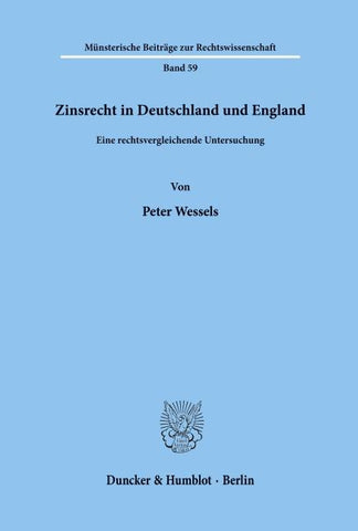 Zinsrecht in Deutschland und England.