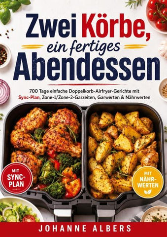Zwei Körbe, ein fertiges Abendessen