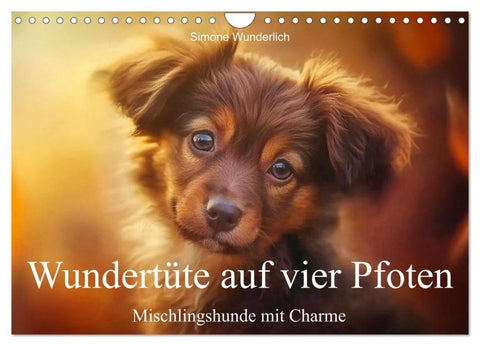 Wundertüte auf vier Pfoten - Mischlingshunde mit Charme (Wandkalender 2026 DIN A4 quer), CALVENDO Monatskalender