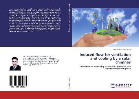Induced flow for ventilation and cooling by a solar chimney