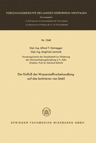 Der Einfluß der Wasserstoffvorbehandlung auf das Ionitrieren von Stahl