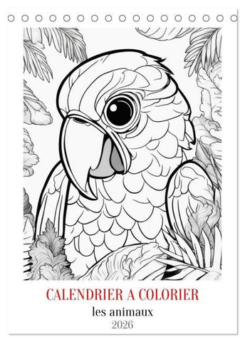 Calendrier à colorier (Calendrier de bureau 2026 DIN A5 horizontal), CALVENDO calendrier mensuel