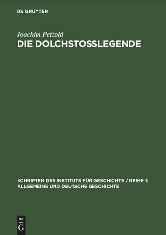 Die Dolchstoßlegende