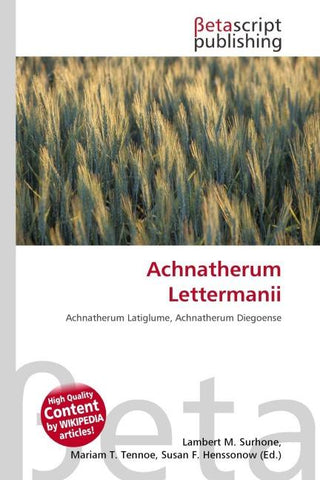 Achnatherum Lettermanii