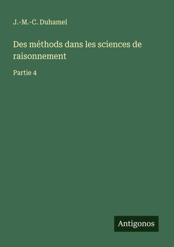 Des méthods dans les sciences de raisonnement