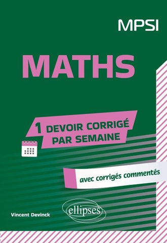 Maths. MPSI