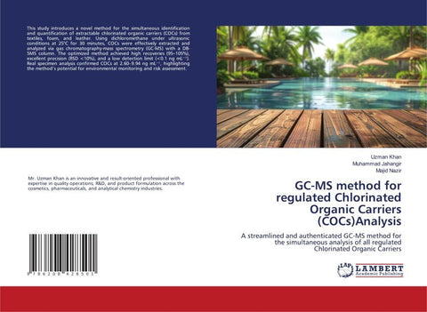 GC-MS method for regulated Chlorinated Organic Carriers (COCs)Analysis