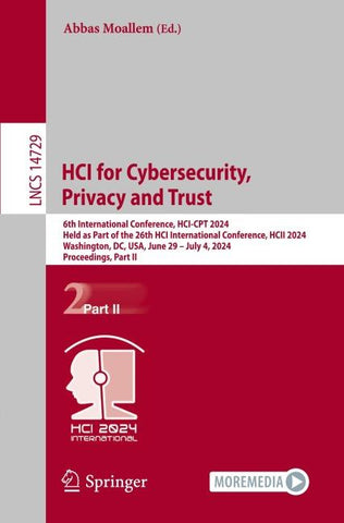 HCI for Cybersecurity, Privacy and Trust