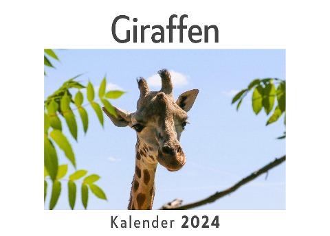 Giraffen (Wandkalender 2024, Kalender DIN A4 quer, Monatskalender im Querformat mit Kalendarium, Das perfekte Geschenk)