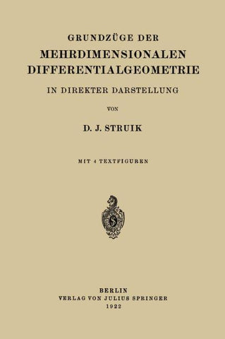 Grundzüge der Mehrdimensionalen Differentialgeometrie