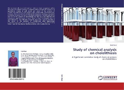 Study of chemical analysis on cholelithiasis