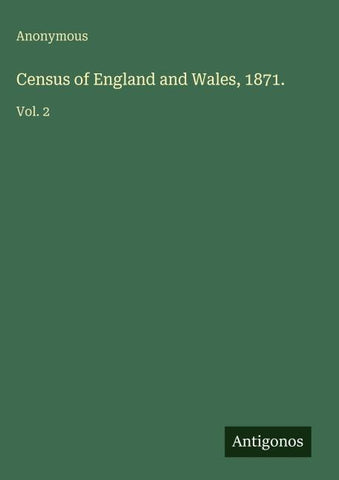 Census of England and Wales, 1871.