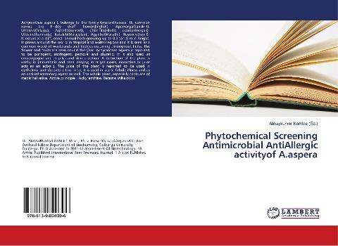 Phytochemical Screening Antimicrobial AntiAllergic activityof A.aspera