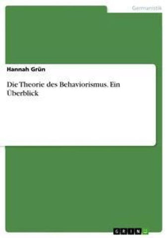 Die Theorie des Behaviorismus. Ein Überblick