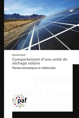 Comportement d'une unité de séchage solaire