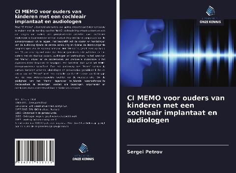 CI MEMO voor ouders van kinderen met een cochleair implantaat en audiologen