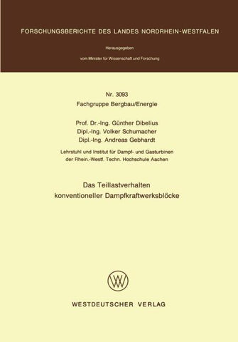 Das Teillastverhalten konventioneller Dampfkraftwerksblöcke