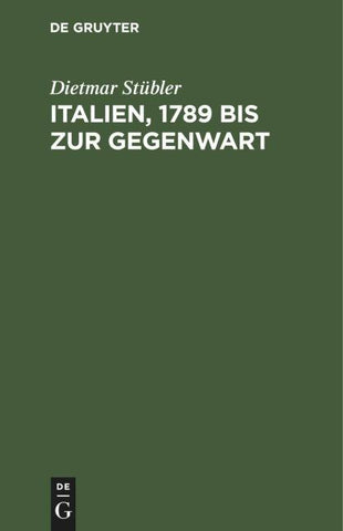 Italien, 1789 bis zur Gegenwart