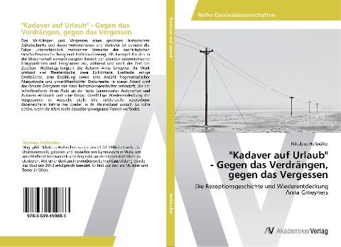 "Kadaver auf Urlaub"   - Gegen das Verdrängen, gegen das Vergessen