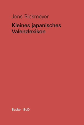 Kleines japanisches Valenzlexikon