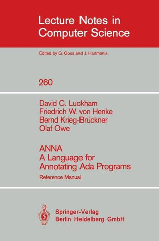 ANNA A Language for Annotating Ada Programs