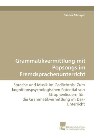 Grammatikvermittlung mit Popsongs im Fremdsprachenunterricht