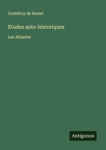 Etudes ante-historiques