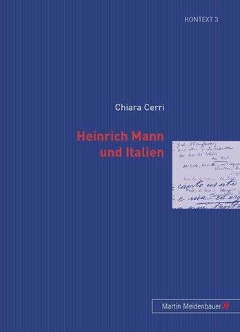 Heinrich Mann und Italien