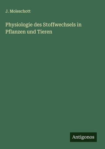 Physiologie des Stoffwechsels in Pflanzen und Tieren