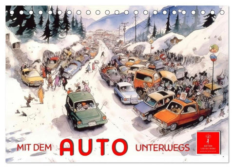 Mit dem Auto unterwegs (Tischkalender 2026 DIN A5 quer), CALVENDO Monatskalender