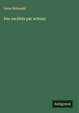 Des sociétés par actions